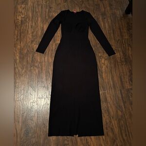 STAUD Classic Black Long Sleeve Dress Large